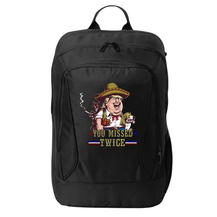 You Missed Twice Cow Western Trump 2024 Cats Dogs City Backpack