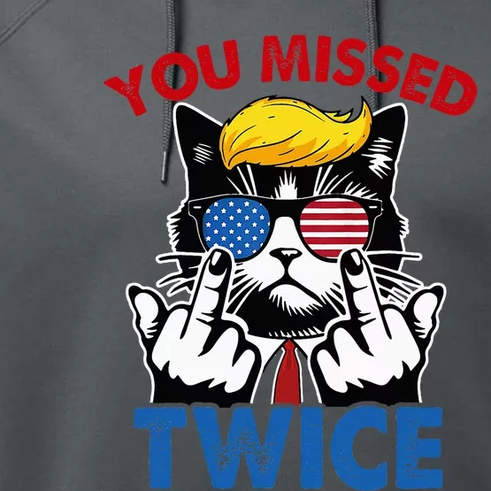 You Missed Twice Trump 2024 Cats For Trump Election Performance Fleece Hoodie