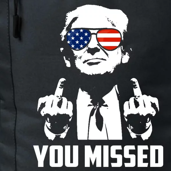 You Missed Trump Middle Finger Usa Funny Daily Commute Backpack