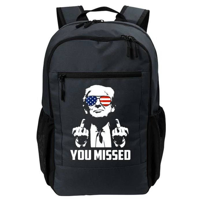 You Missed Trump Middle Finger Usa Funny Daily Commute Backpack