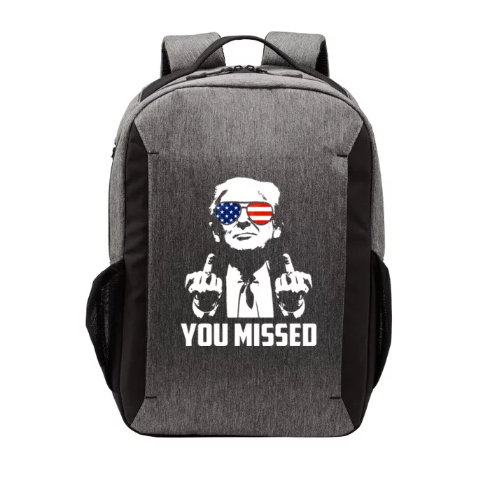 You Missed Trump Middle Finger Usa Funny Vector Backpack