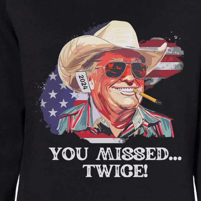 You Missed Twice Womens California Wash Sweatshirt