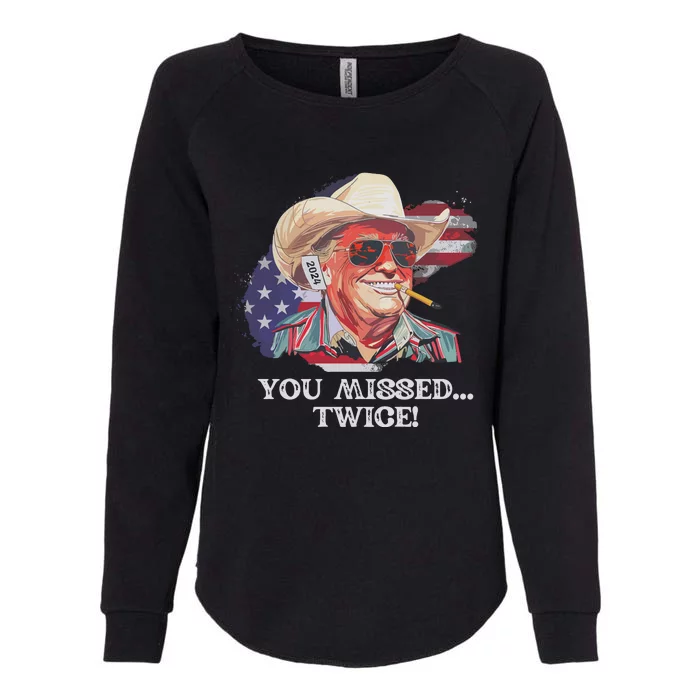 You Missed Twice Womens California Wash Sweatshirt