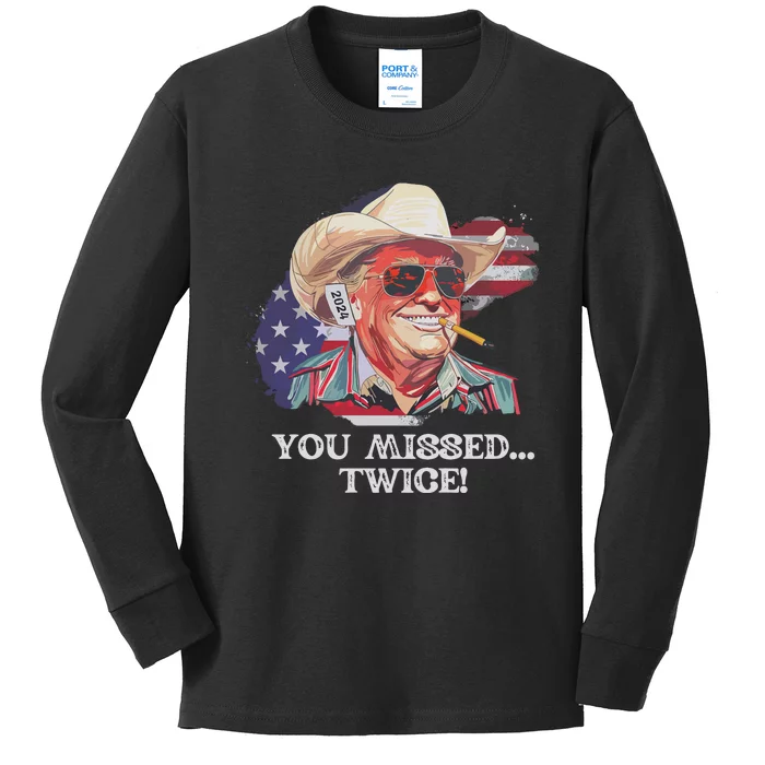 You Missed Twice Kids Long Sleeve Shirt