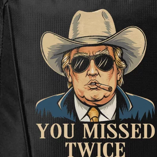 You Missed Twice Western Trump Cow Trump 2024 City Backpack