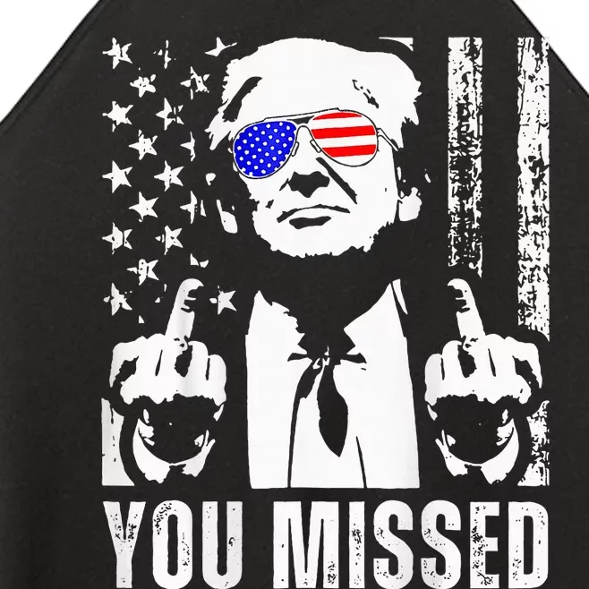 You Missed Trump 2024 Us American Flag Women’s Perfect Tri Rocker Tank