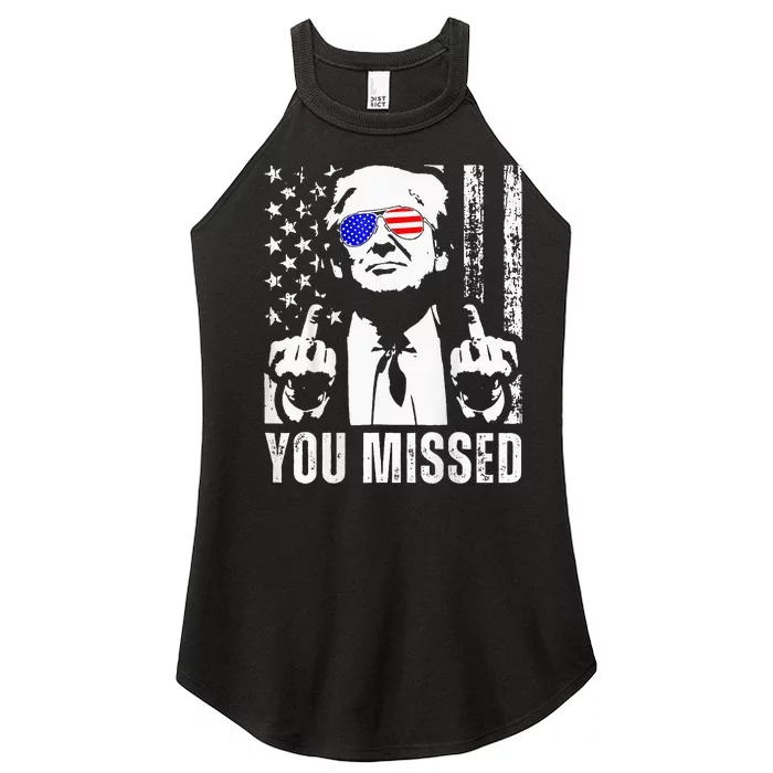 You Missed Trump 2024 Us American Flag Women’s Perfect Tri Rocker Tank