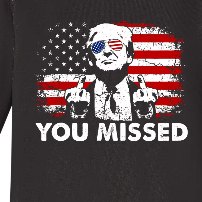 You Missed Trump 2024 Baby Long Sleeve Bodysuit