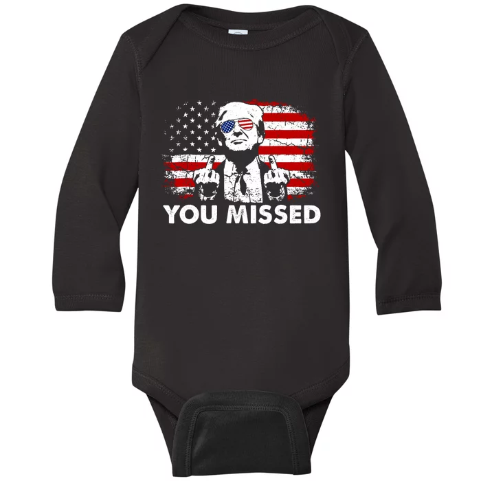 You Missed Trump 2024 Baby Long Sleeve Bodysuit