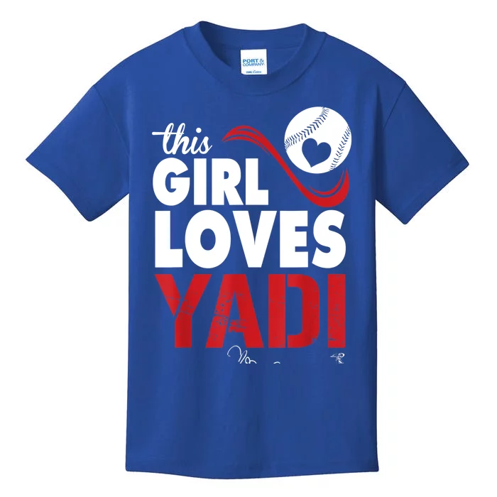 Yadier Molina This Girl Loves Meaningful Gift Apparel Kids T-Shirt