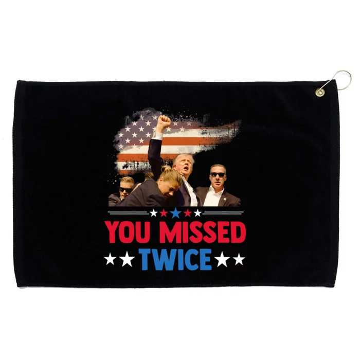 You Missed Twice Grommeted Golf Towel