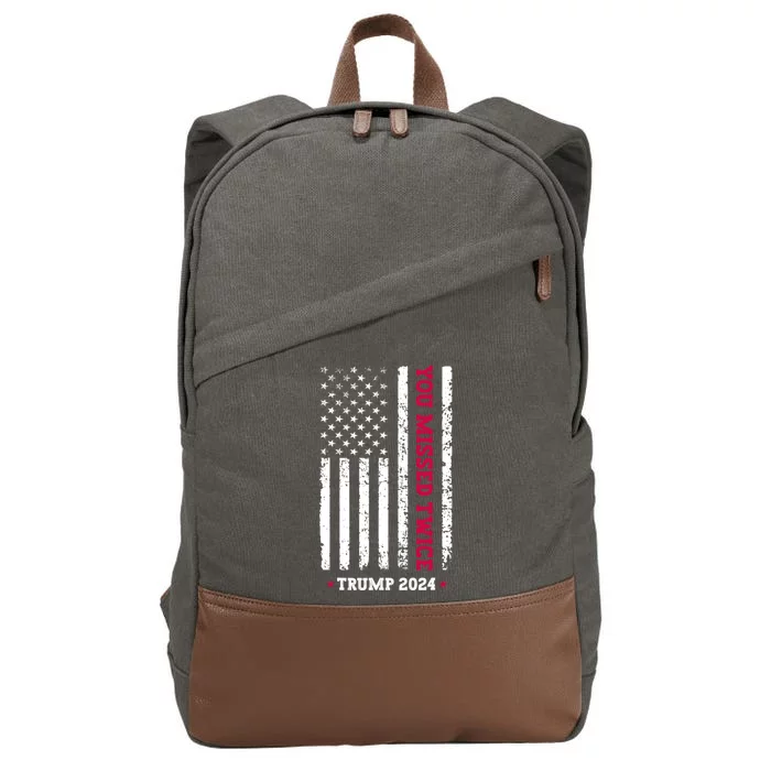 You Missed Twice Cotton Canvas Backpack