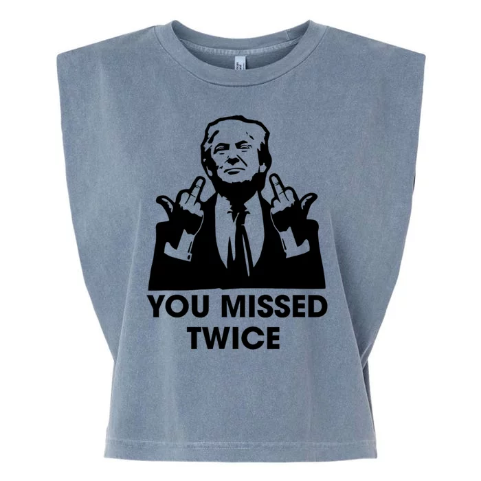 You Missed Twice Garment-Dyed Women's Muscle Tee