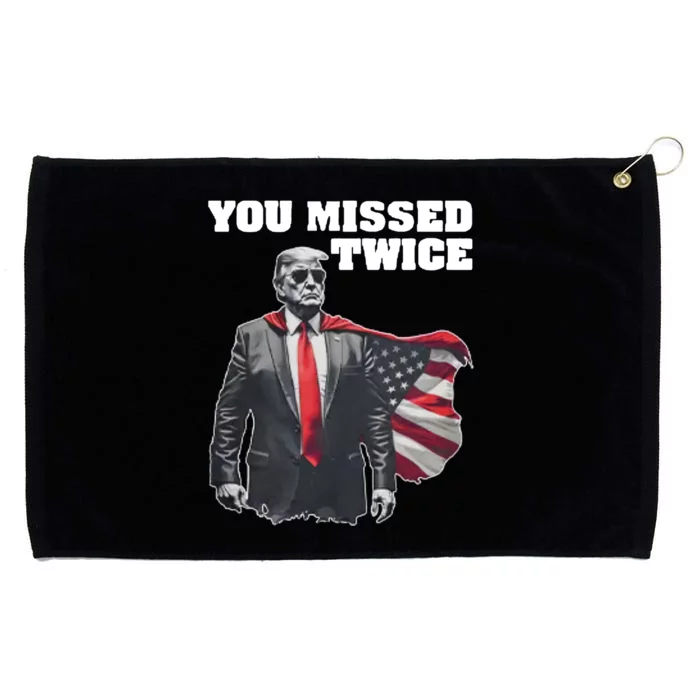 You Missed Twice Trum Grommeted Golf Towel