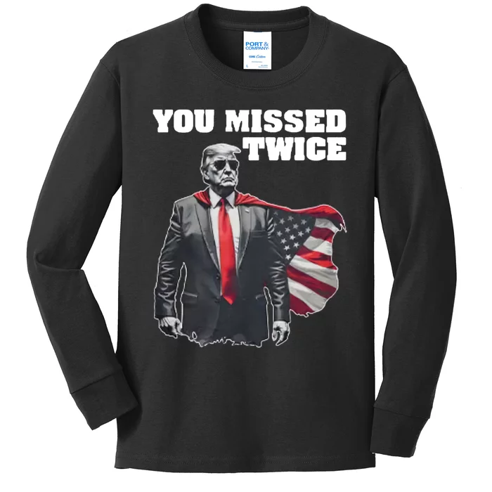 You Missed Twice Trum Kids Long Sleeve Shirt