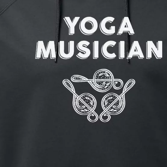 Yoga Musician Treble Clef Zen Music Theory Performing Artist Performance Fleece Hoodie