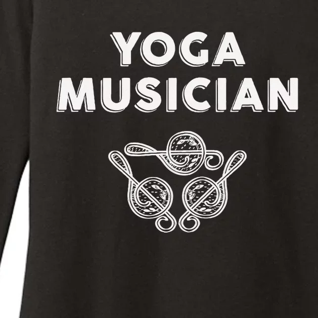 Yoga Musician Treble Clef Zen Music Theory Performing Artist Womens CVC Long Sleeve Shirt