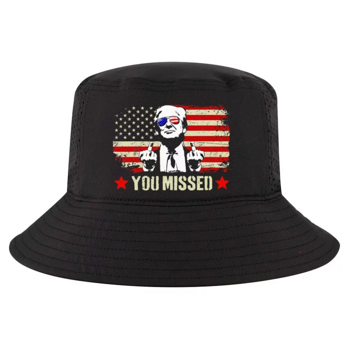 You Missed Usa Flag Donald Trump 2024 Rally Proud American Presidential Election Cool Comfort Performance Bucket Hat