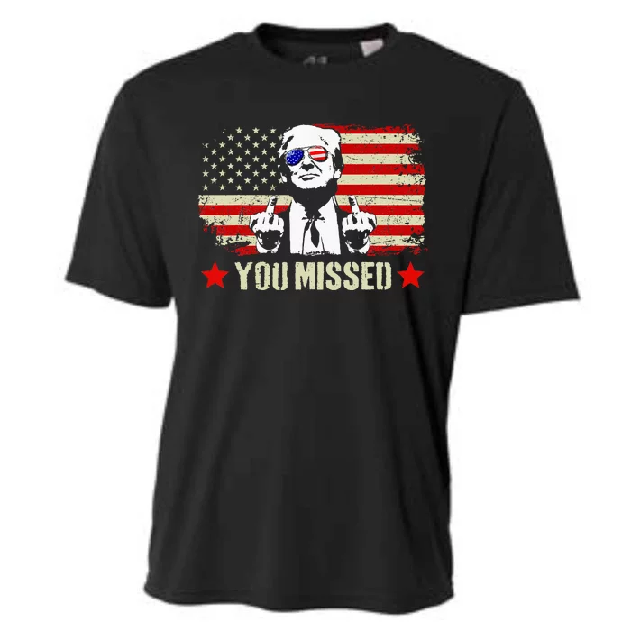 You Missed Usa Flag Donald Trump 2024 Rally Proud American Presidential Election Cooling Performance Crew T-Shirt