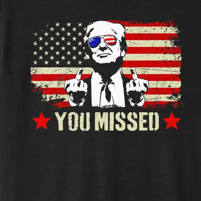 You Missed Usa Flag Donald Trump 2024 Rally Proud American Presidential Election ChromaSoft Performance T-Shirt