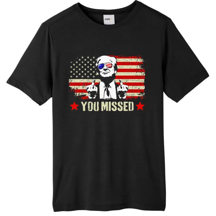 You Missed Usa Flag Donald Trump 2024 Rally Proud American Presidential Election ChromaSoft Performance T-Shirt