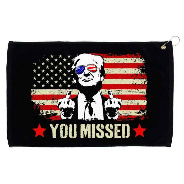 You Missed Usa Flag Donald Trump 2024 Rally Proud American Presidential Election Grommeted Golf Towel