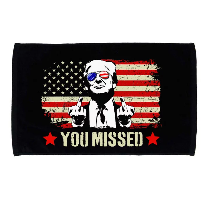 You Missed Usa Flag Donald Trump 2024 Rally Proud American Presidential Election Microfiber Hand Towel