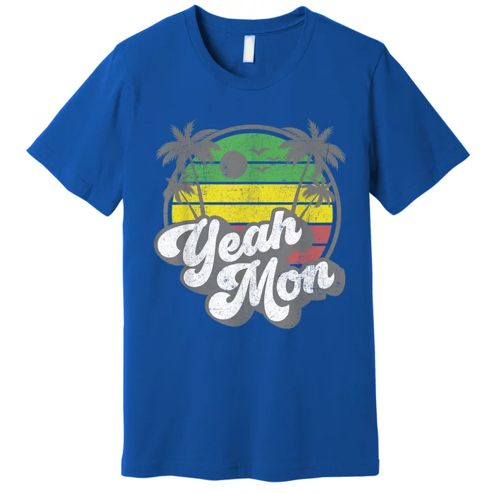 Yeah Mon Vintage Jamaica Reggae Jamaican Vacation Retro Premium T-Shirt