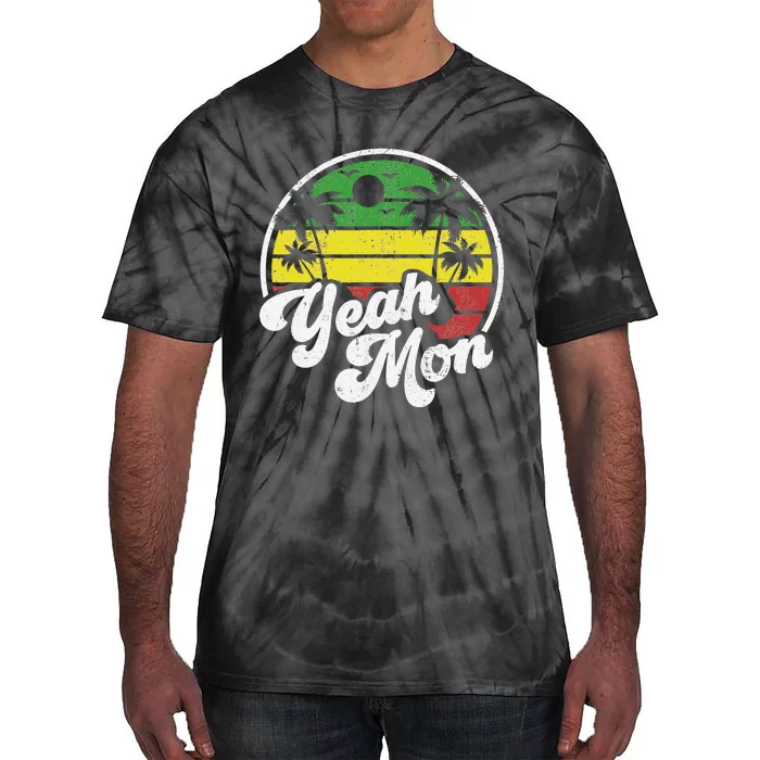 Yeah Mon Vintage Jamaica Reggae Jamaican Vacation Retro Gift Tie-Dye T-Shirt