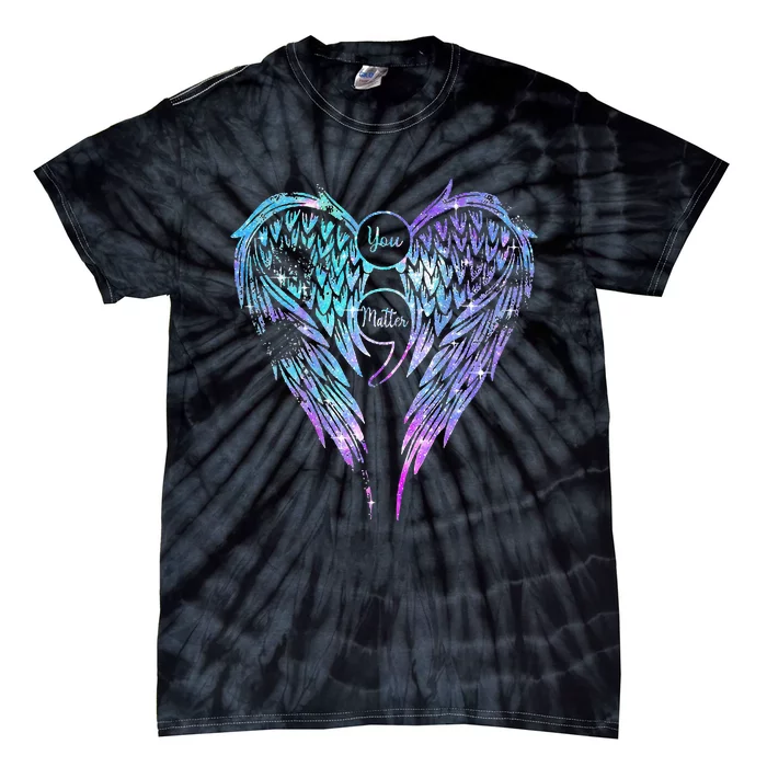 You Matter Wings Suicide Prevention Awareness (On Back) Tie-Dye T-Shirt