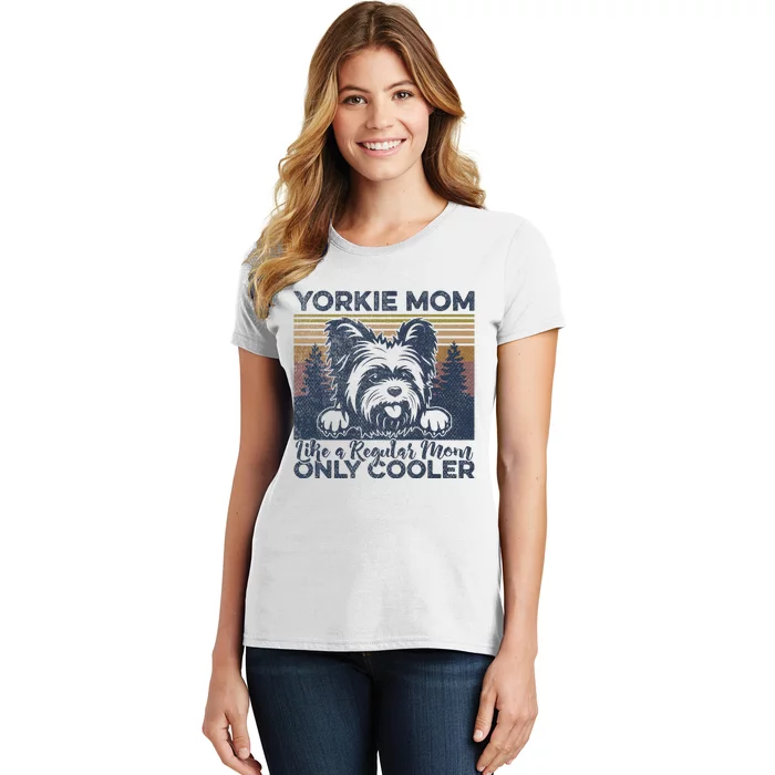 Yorkie Mom Yorkshire Mama Dog Mother York Dog Owner Women's T-Shirt