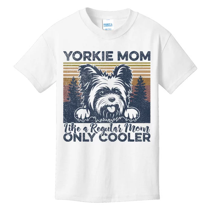 Yorkie Mom Yorkshire Mama Dog Mother York Dog Owner Kids T-Shirt