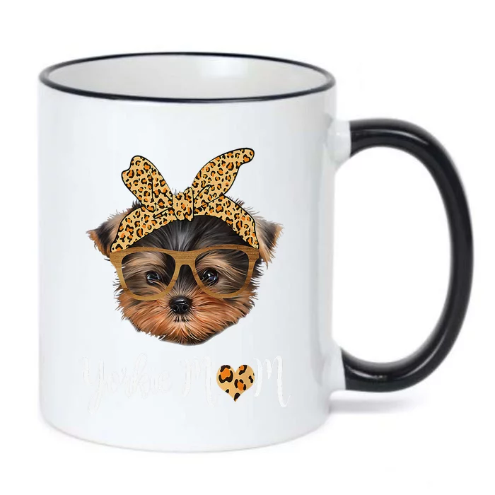 Yorkie Mom Yorkshire Leopard Dog Lovers MotherS Day 2024 Black Color Changing Mug