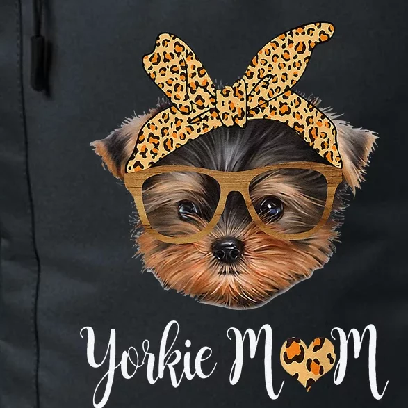 Yorkie Mom Yorkshire Leopard Dog Lovers MotherS Day 2024 Daily Commute Backpack