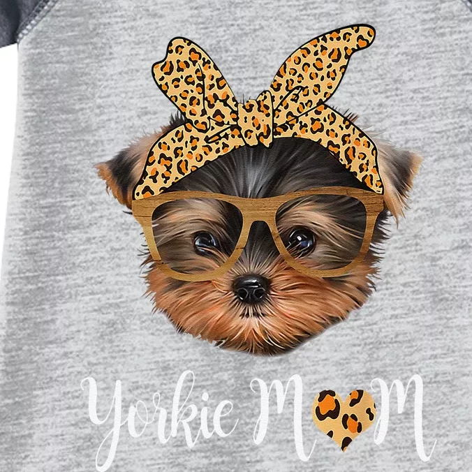 Yorkie Mom Yorkshire Leopard Dog Lovers MotherS Day 2024 Infant Baby Jersey Bodysuit