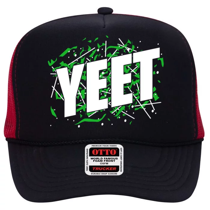 Yeet Meme High Crown Mesh Trucker Hat