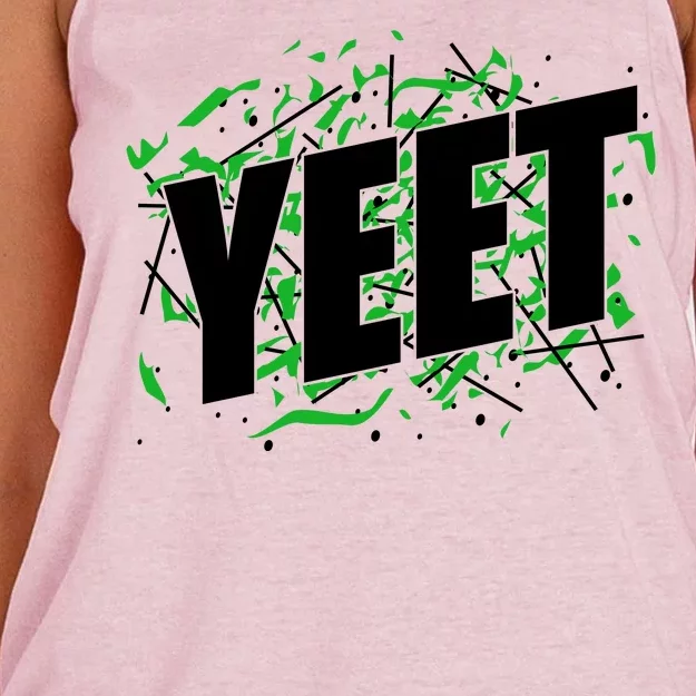 Yeet Meme Women's Knotted Racerback Tank