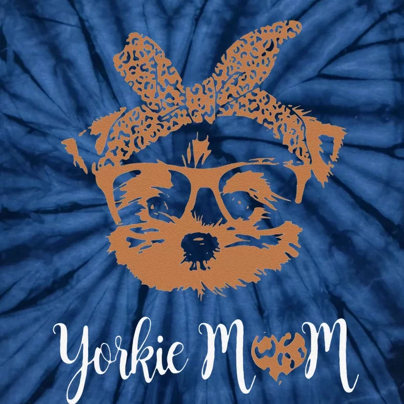 Yorkie Mom Yorkshire Leopard Dog Lovers Mother's Day Gift Tie-Dye T-Shirt