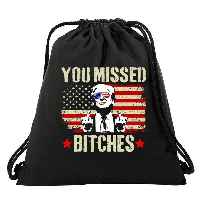 You Missed You Missed Trump 2024 You Missed Drawstring Bag