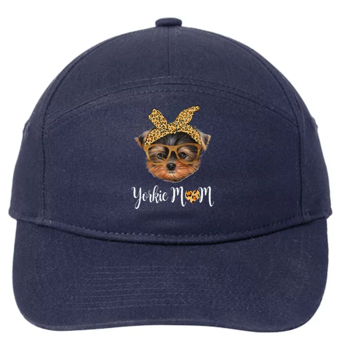 Yorkie Mom Yorkshire Leopard Dog Lovers Mothers Day Gift . 7-Panel Snapback Hat