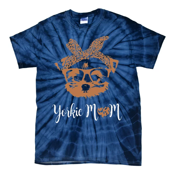 Yorkie Mom Yorkshire Leopard Dog Lovers Mothers Day Gift Gift Tie-Dye T-Shirt