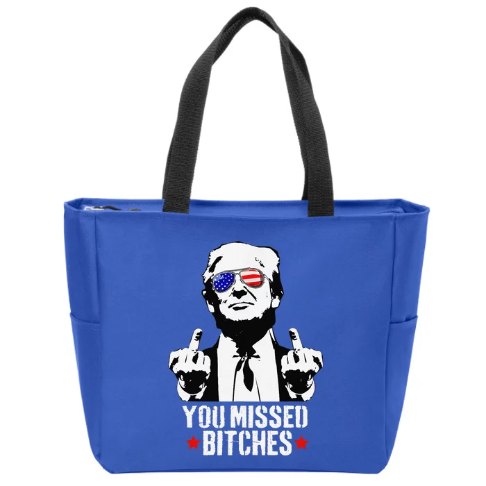 You Missed  You Missed Trump 2024 T You Missed Zip Tote Bag