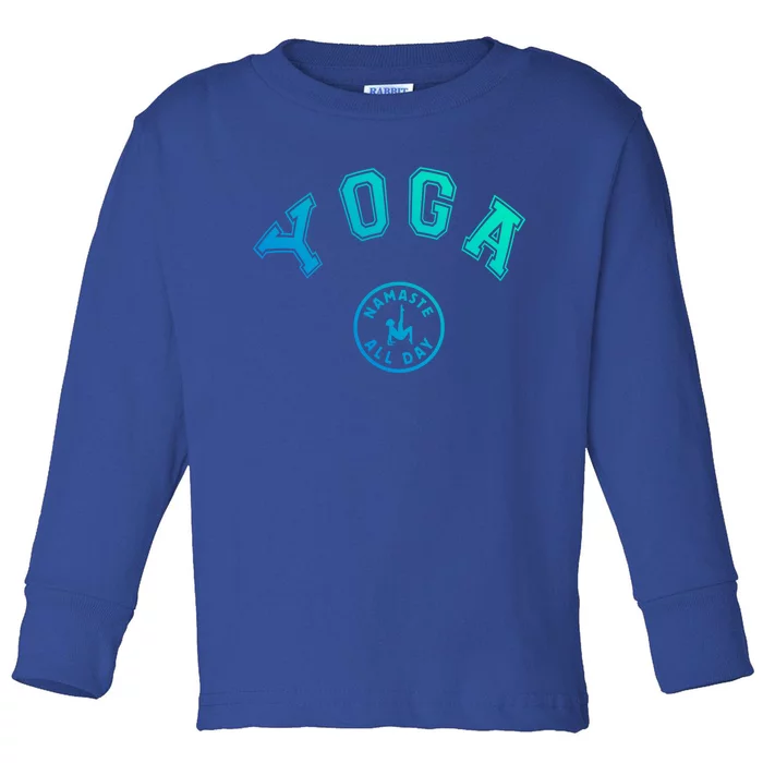 Yoga Namaste All Day Teacher Savasana Namaste Class Workout Gift Toddler Long Sleeve Shirt