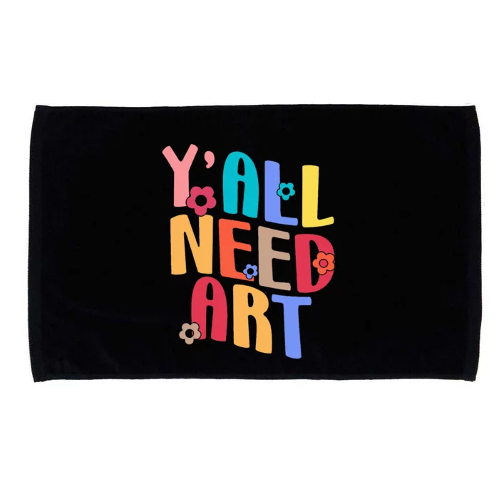 Yall Need Art Teacher Back To School Groovy Retro Teaching Microfiber Hand Towel