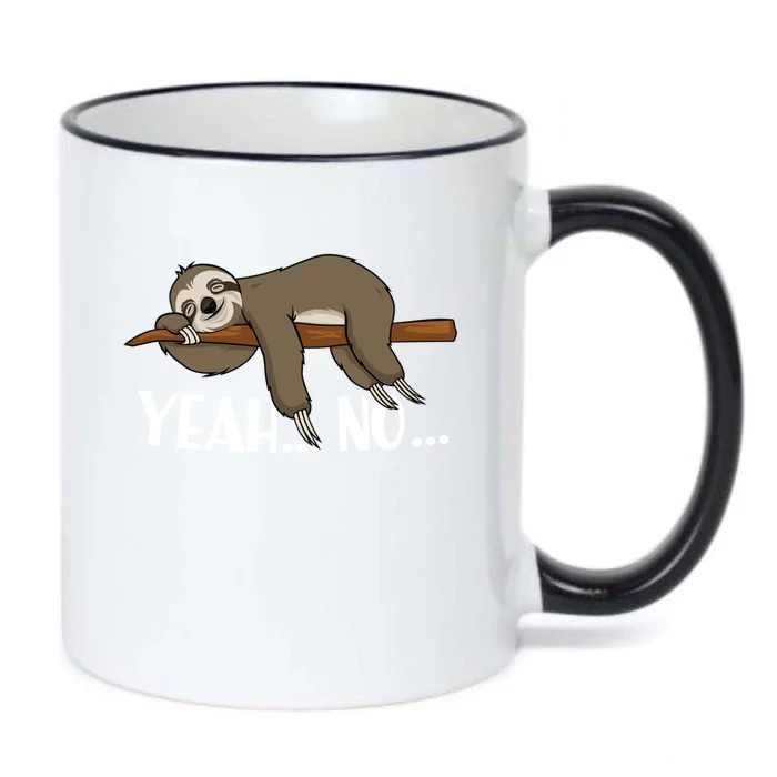 Yes Not A Cute Animal Lover Funny Lazy Sloth Gift Black Color Changing Mug