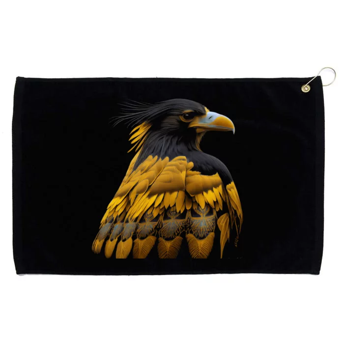 Yellow Nape Amazon Bird Native American Indian Northwest Grommeted Golf Towel