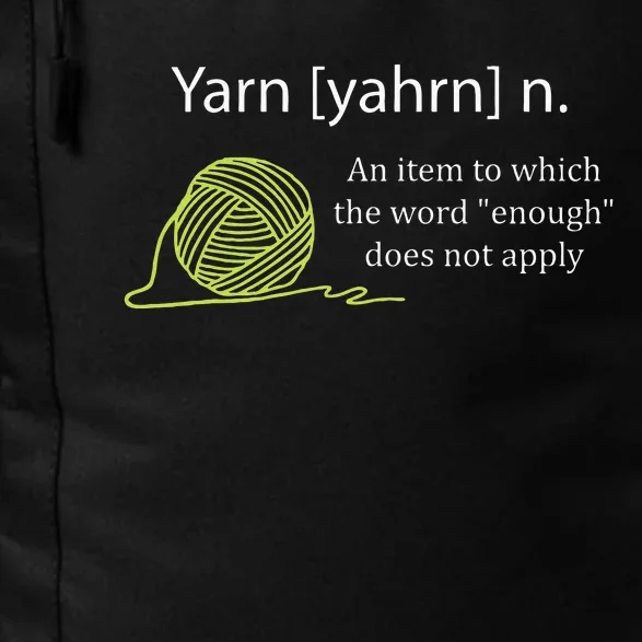 Yarn Noun Definition Funny Knitting Crochet Knitting Outfit Daily Commute Backpack