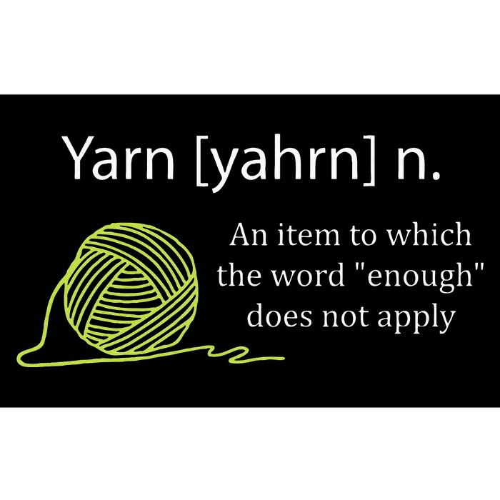 Yarn Noun Definition Funny Knitting Crochet Knitting Outfit Bumper Sticker