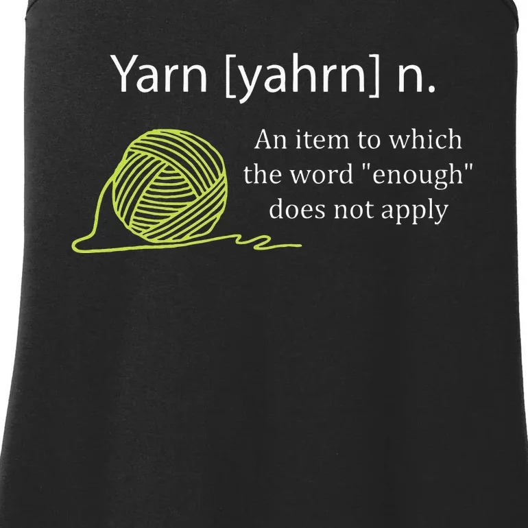 Yarn Noun Definition Funny Knitting Crochet Knitting Outfit Ladies Essential Tank