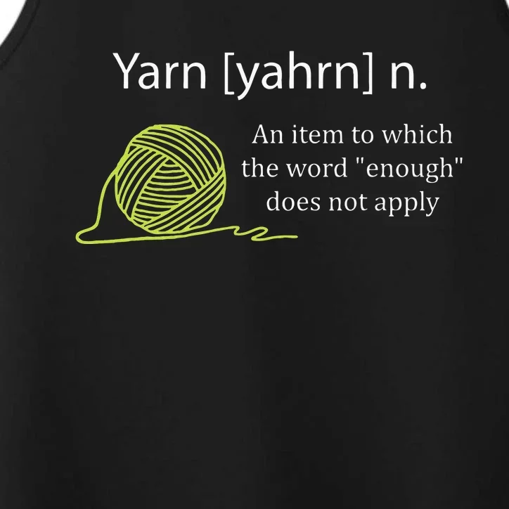 Yarn Noun Definition Funny Knitting Crochet Knitting Outfit Performance Tank